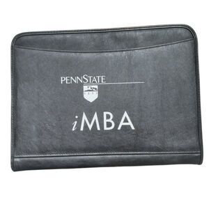 Penn State University iMBA Zippered Portfolio Padfolio Organizer Black Leeds